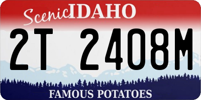 ID license plate 2T2408M