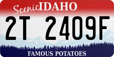 ID license plate 2T2409F
