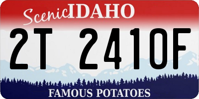 ID license plate 2T2410F