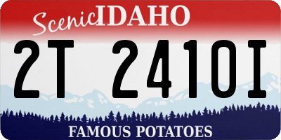 ID license plate 2T2410I