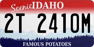ID license plate 2T2410M