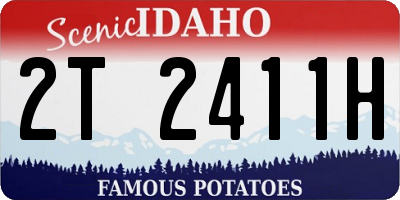 ID license plate 2T2411H