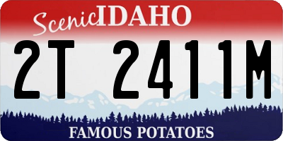 ID license plate 2T2411M