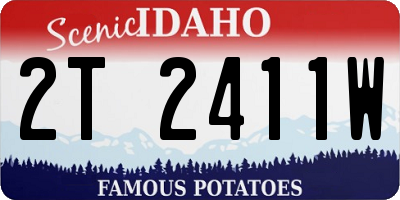ID license plate 2T2411W