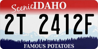 ID license plate 2T2412F
