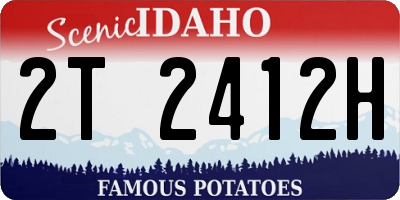 ID license plate 2T2412H