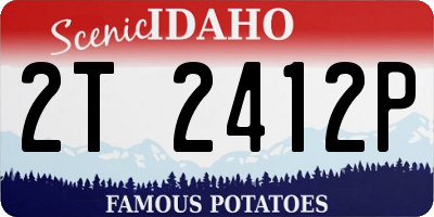 ID license plate 2T2412P