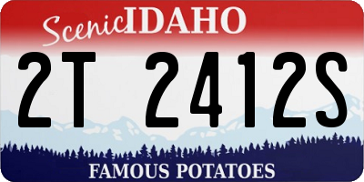 ID license plate 2T2412S