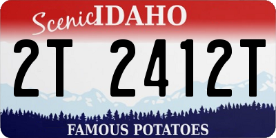 ID license plate 2T2412T