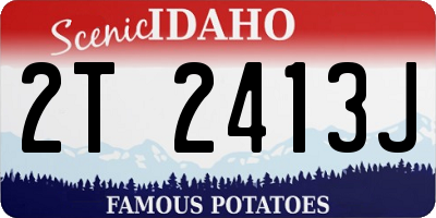 ID license plate 2T2413J