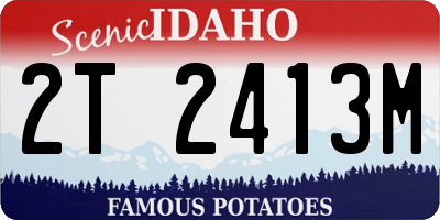 ID license plate 2T2413M