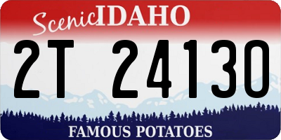 ID license plate 2T2413O