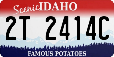 ID license plate 2T2414C