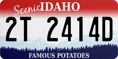 ID license plate 2T2414D