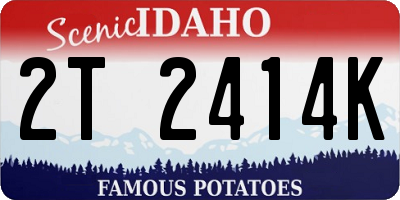 ID license plate 2T2414K