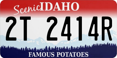 ID license plate 2T2414R