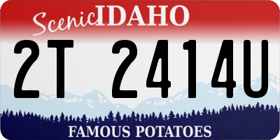 ID license plate 2T2414U