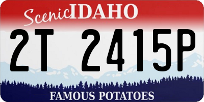 ID license plate 2T2415P