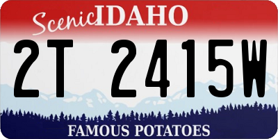 ID license plate 2T2415W