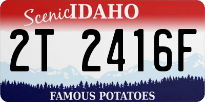ID license plate 2T2416F