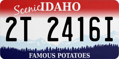 ID license plate 2T2416I