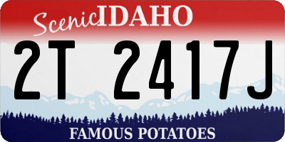 ID license plate 2T2417J