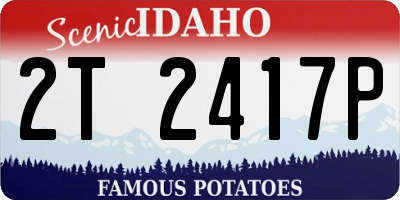 ID license plate 2T2417P