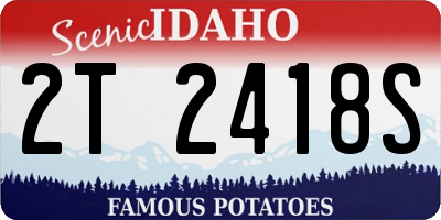ID license plate 2T2418S