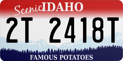 ID license plate 2T2418T