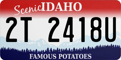 ID license plate 2T2418U