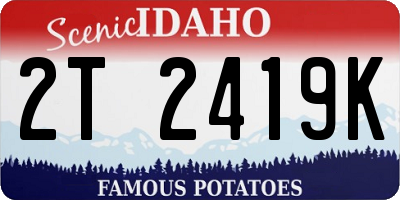ID license plate 2T2419K