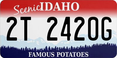 ID license plate 2T2420G