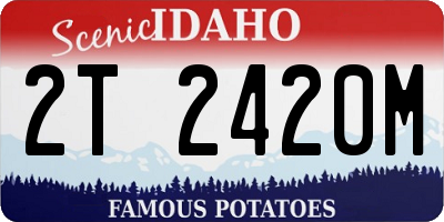 ID license plate 2T2420M