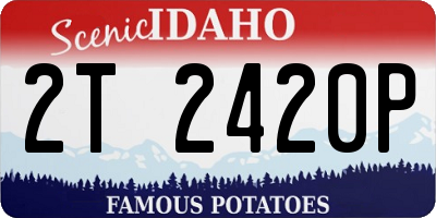ID license plate 2T2420P