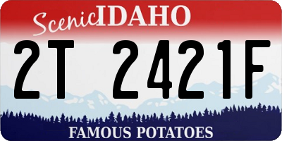 ID license plate 2T2421F