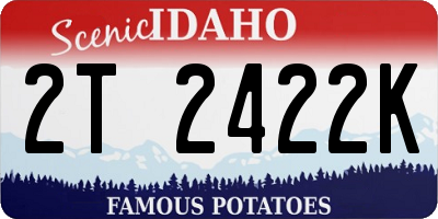 ID license plate 2T2422K