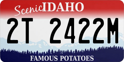 ID license plate 2T2422M