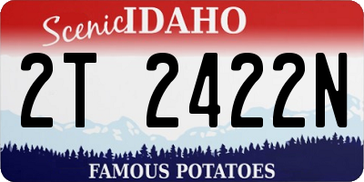 ID license plate 2T2422N