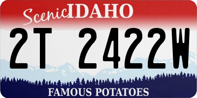 ID license plate 2T2422W