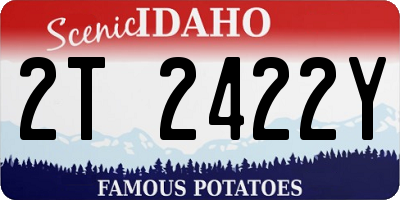 ID license plate 2T2422Y