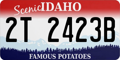 ID license plate 2T2423B