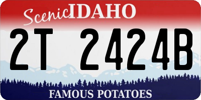 ID license plate 2T2424B