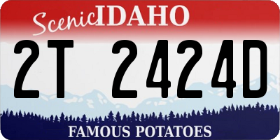 ID license plate 2T2424D
