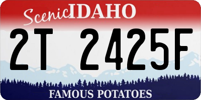ID license plate 2T2425F