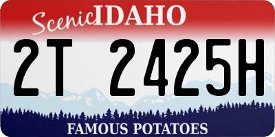ID license plate 2T2425H