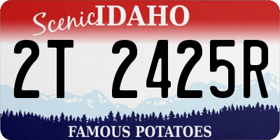 ID license plate 2T2425R