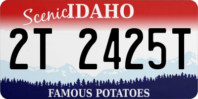 ID license plate 2T2425T