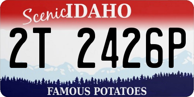 ID license plate 2T2426P