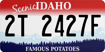 ID license plate 2T2427F