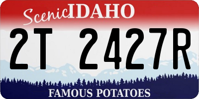 ID license plate 2T2427R